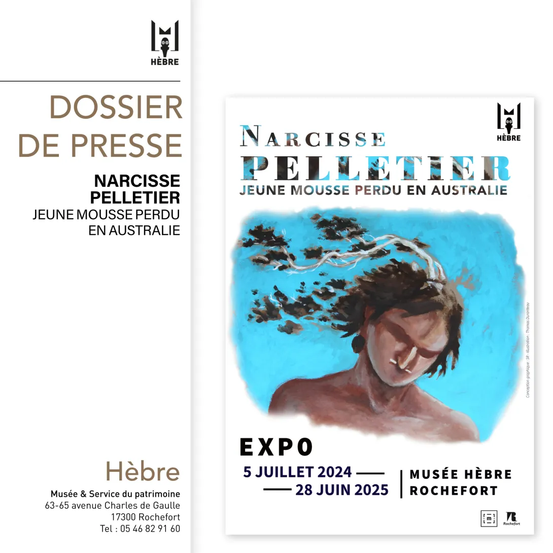 Couverture du dossier de presse de l'exposition sur Narcisse Pelletier