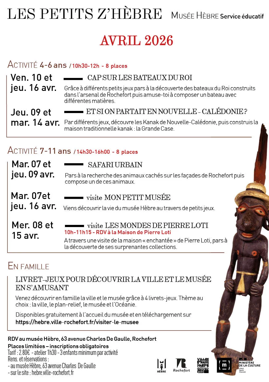 Activite enfants avril 2026