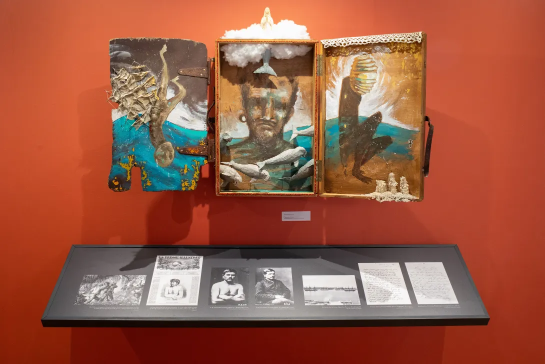 Exposition Narcisse Pelletier oeuvre de Thomas Duranteau triptique